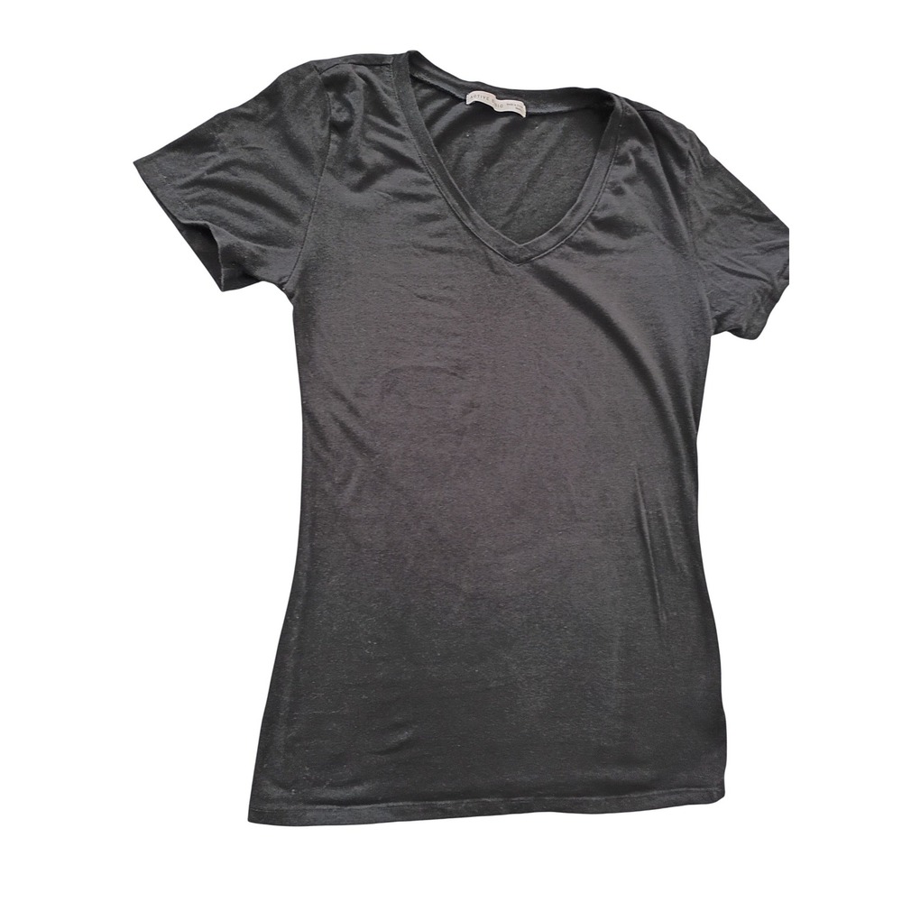 Gap White Puff Sleeve Tee & Active Basic Black V-… - image 7
